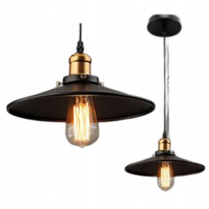 LAMPA VINTAGE LOFT WISZĄCA CZARNA RETRO E27 EDISON