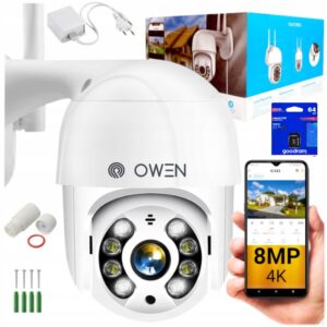 Kamera Zewnętrzna Obrotowa WiFi 8MP FULL HD 4xZoom