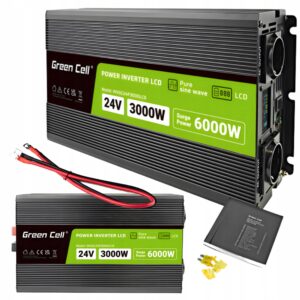 Przetwornica napięcia samochodowa SINUS z LCD 24V 3000W / 6000W Pełny Sinus