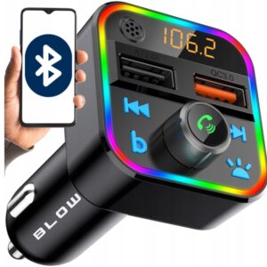 Transmiter FM FAST ŁADOWARKA USB QC RGB BLUETOOTH