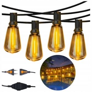 GIRLANDA OGRODOWA LAMPKI 15 LED + 1 GRATIS 15m