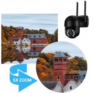 KAMERA ZEWNĘTRZNA OBROTOWA IP WiFi ZOOM 4MP CZARNA