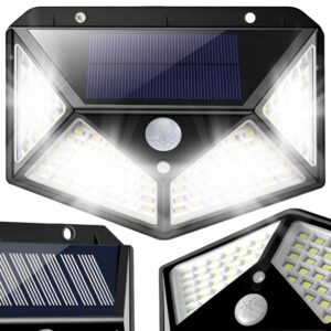 SOLARNA LAMPA 100 LED Z CZUJNIKIEM RUCHU ZMIERZCHU