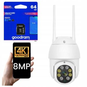 OBROTOWA KAMERA ZEWNĘTRZNA WIFI 4K 8MP UltraHD UHD