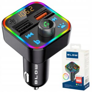 Transmiter FM FAST ŁADOWARKA USB QC RGB BLUETOOTH