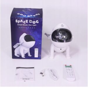 SPACE DOG PROJEKTOR GWIAZD LAMPA NOCNA KOSMOS LED