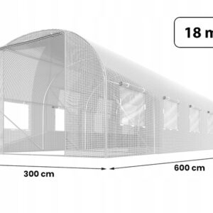 FOLIA ZAMIENNA NA TUNEL FOLIOWY 6×3 18m2 BIAŁA 3×6 SAMA FOLIA BEZ STELAŻU