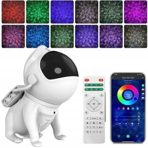 SPACE DOG PROJEKTOR GWIAZD LAMPA NOCNA KOSMOS LED