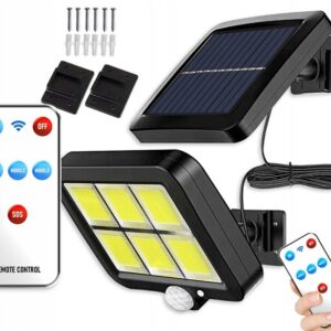 LAMPA SOLARNA Z CZUJNIKIEM RUCH ZMIERZCHU LED COB