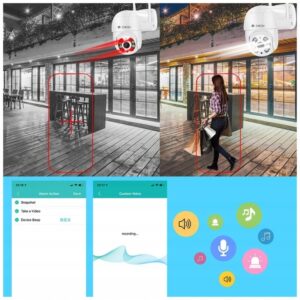 OBROTOWA KAMERA ZEWNĘTRZNA WiFi IP ZOOM 4MP 4MPx