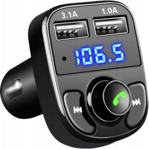 TRANSMITER BLUETOOTH FM MP3 SD ŁADOWARKA 2xUSB