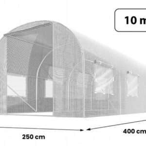 TUNEL FOLIOWY OGRODOWY 10m2 SZKLARNIA 2,5x4m UV4 FOLIAK Szklarnia do Ogrodu